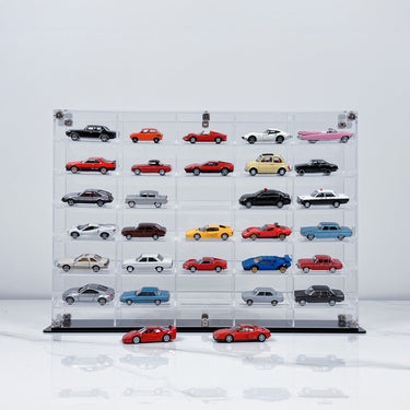 Premium Horizontal Display Case for 1:64 Scale Diecast Cars, Hot Wheels, Tomica, Matchbox, Siku
